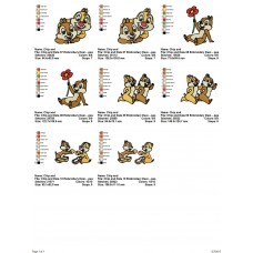 Package 4 Chip and Dale 03 Embroidery Designs